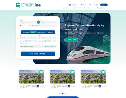 Online Train Ticket Booking Service Home Page