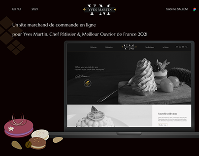 Création site marchand pâtisseries UX / UI