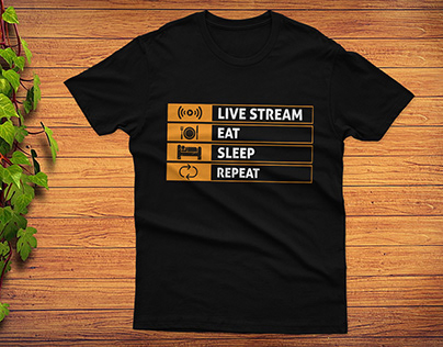 Streaming t-shirt design