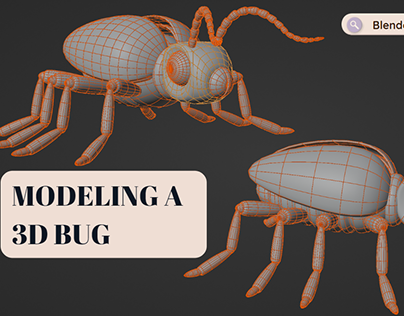 Modeling a 3D bug in Blender tutorial