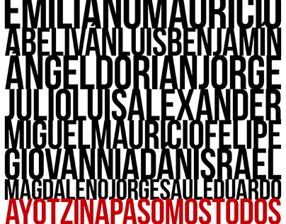 Cartel 2o. lugar Ayotzinapa Somos Todos