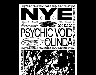 nye 2022 — psychic void & olinda poster
