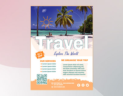 Travel agency flyer design,traveling company flyers