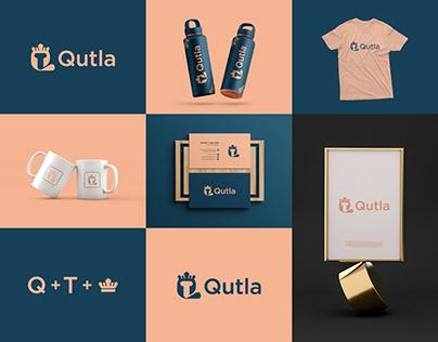 Letter QT king Logo design and brand guidelines