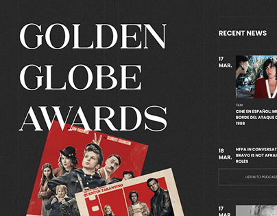 Golden Globe Awards | Website Redesign