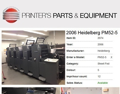 2006 Heidelberg PM52-5 by Printers Parts & Equipment