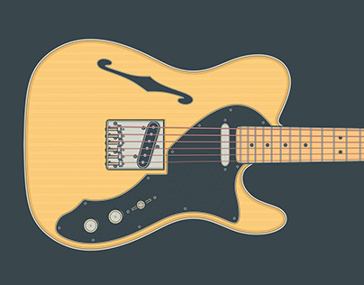 Fender Britt Daniel Signature Tele Thinline Guitar Art