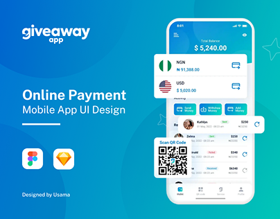 Giveaway App | Online Payment Mobile App | UI/UX Design