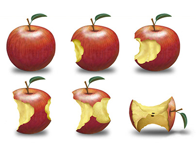 APPLES. Illustration for an educational book.