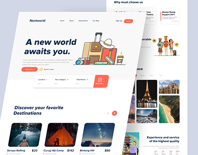 Travelling Services Landing Page Website