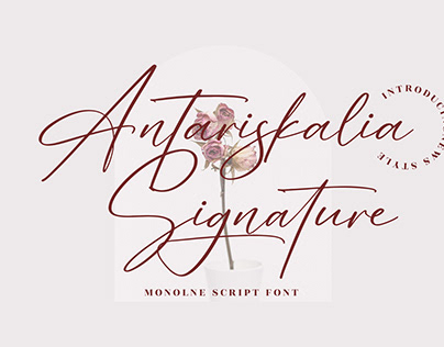 Antariskalia Signature - Monoline Script Font