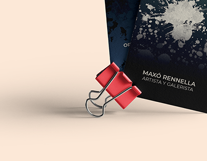 Business card design for Galería Maxó