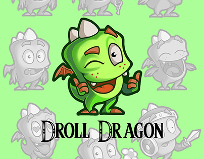 Droll Dragon - Set of beautiful stickers