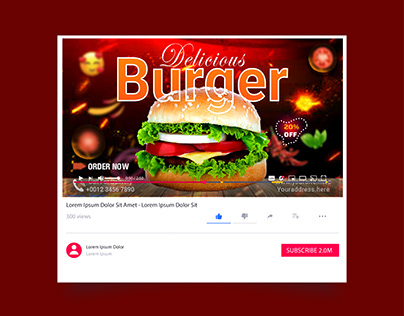 Burger Food Thumbnail Design