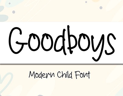Goodboys - Kids Font