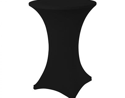Black Square Spandex Cocktail Table Linen
