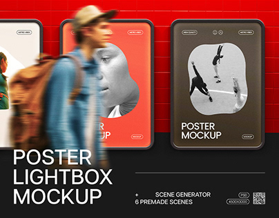 Subway Lightbox Poster Mockup Generator