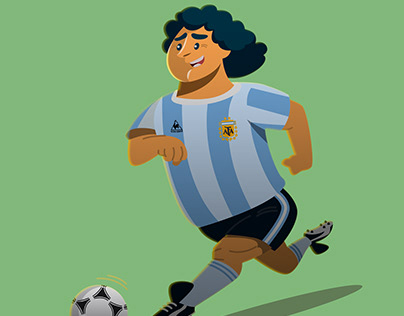 DIego Maradona Cartoon