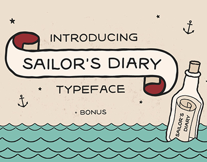 Sailor´s Diary - Hand Made Tattoo Style Typeface