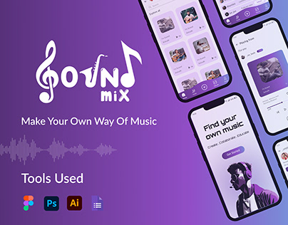 Soundmix - A music app ( UX case study )