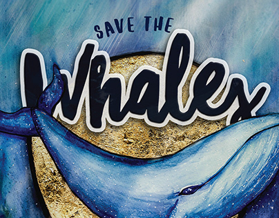 Watercolour Whale Poster