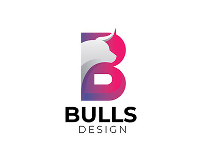 Creative B letter bull logo design
