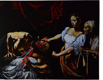 Judith Beheading Holofernes (reproduction, painting)