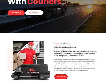 Courier Service WordPress Website Design