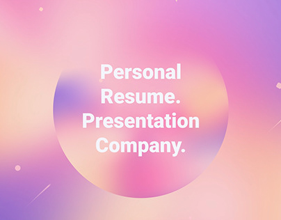 Personal Resume Company Presentation