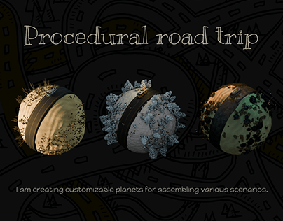 Procedural road trip | 3D Art, 3D Animation