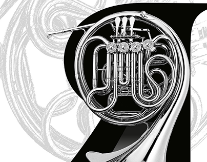 font project with musical instruments