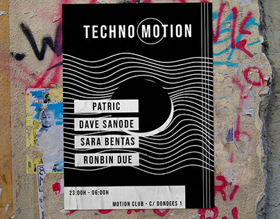 Techno Motion Party Flyer - Join in the techno party