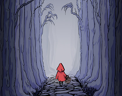 Illustration for Little Red Riding Hood