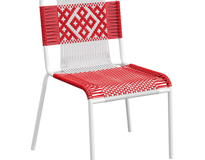 Моделинг стула с плетеным орнаментом