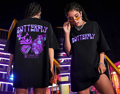 Butterfly Streetwear t-shirt design