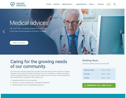 Medical Website in elementor