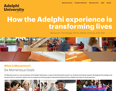 Momentum Website - Adelphi University