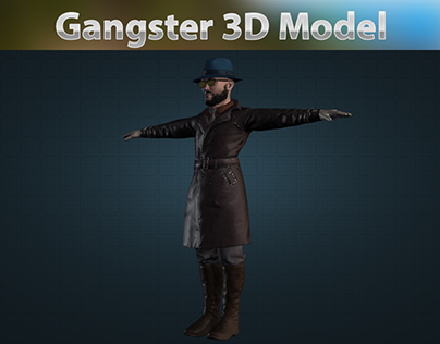 Gangster 3D Model Rigged