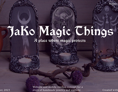 JaKo Magic Things| Web site design and UI/UX