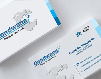 Diseño de tarjeta de negocios para Gondwana Travel
