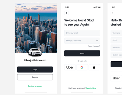 UX/UI Design for a uberjusthitme app##