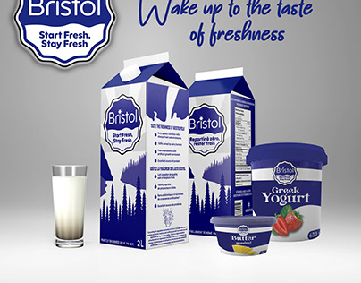 Bristol Dairy products and Mockups