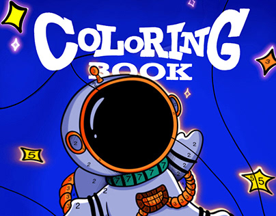 Activity coloring book illustration