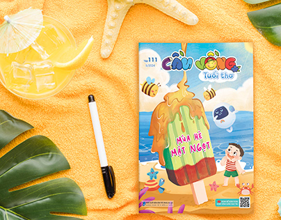 children's magazine cover - summer