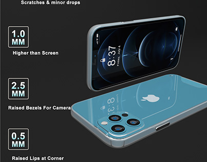 iphone and case 3d model for amazon presentation