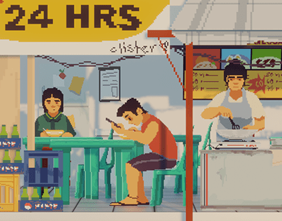 [Eatery] Filipino 2.5D Pixel Art Animation