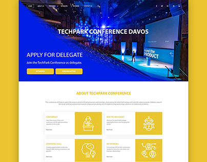 Landing page for TECHPARK CONFERENCE