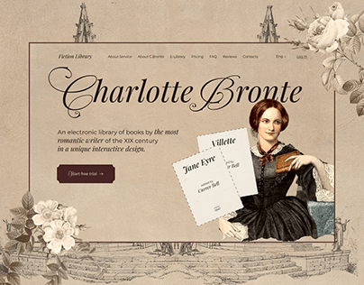 Charlotte Bronte | website design | E-library