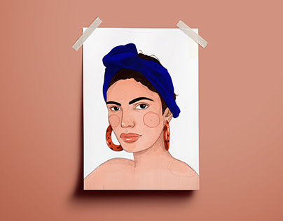Illustration — Girl with a headband