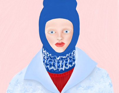 Russian girl Illustration